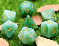 Foam Brain: Green Jade Dice Set